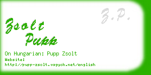 zsolt pupp business card